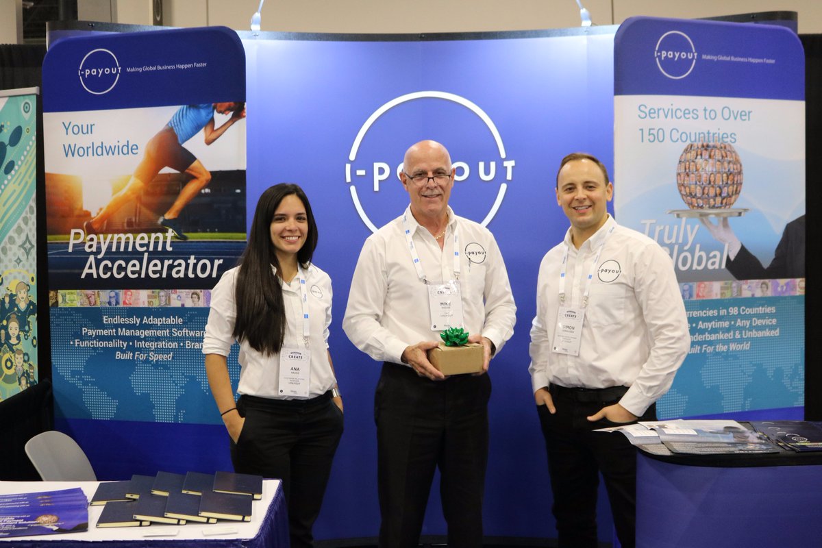 i_payout's tweet photo. i-payout had a great time at @money2020. Thanks to everybody who stopped by our booth to chat about payments! #ipayout #fintech #money2020 https://t.co/ykzsLJpH9i