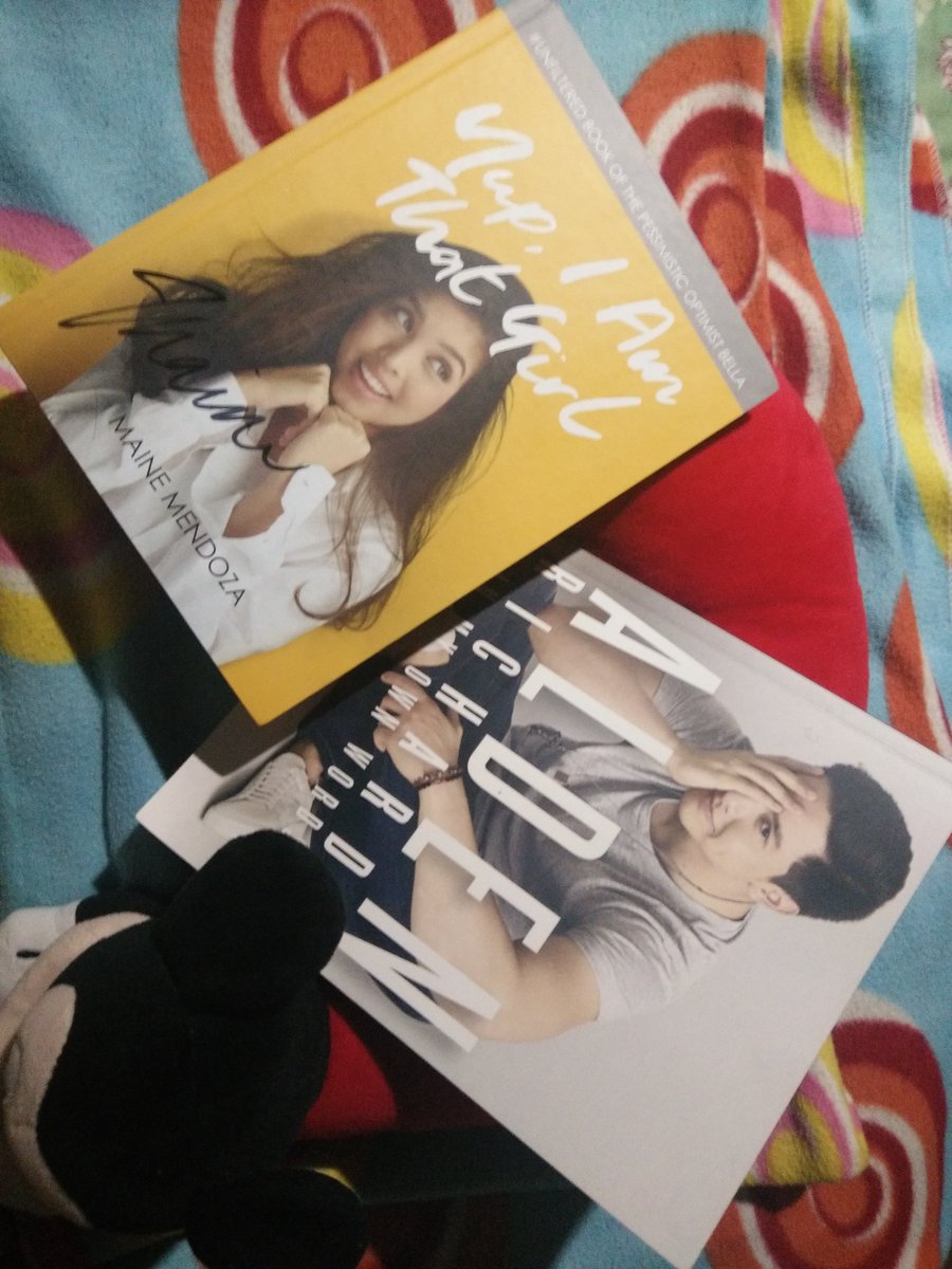 Couple books from couple with a GOOD HEART. <a href="/mainedcm/">Maine Mendoza</a> <a href="/aldenrichards02/">Alden Richards</a> I wish Alden can sign my book :-)
#ALDUBNoHateJustLove