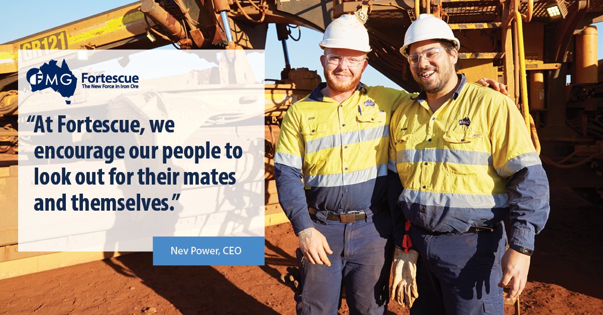 FortescueGlobal's tweet photo. Safety is our number one priority. We are committed to ensuring our people go home safely every day #safeworkoctober https://t.co/u4Dz64bSbP