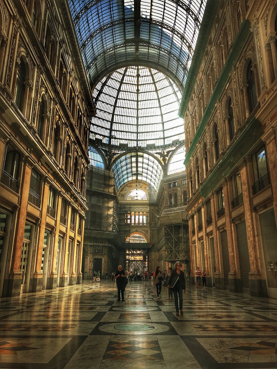 On a recent visit to Naples I took this iPhone shot at the Galleria Umberto. Stunning building. 
#Naples #iphone