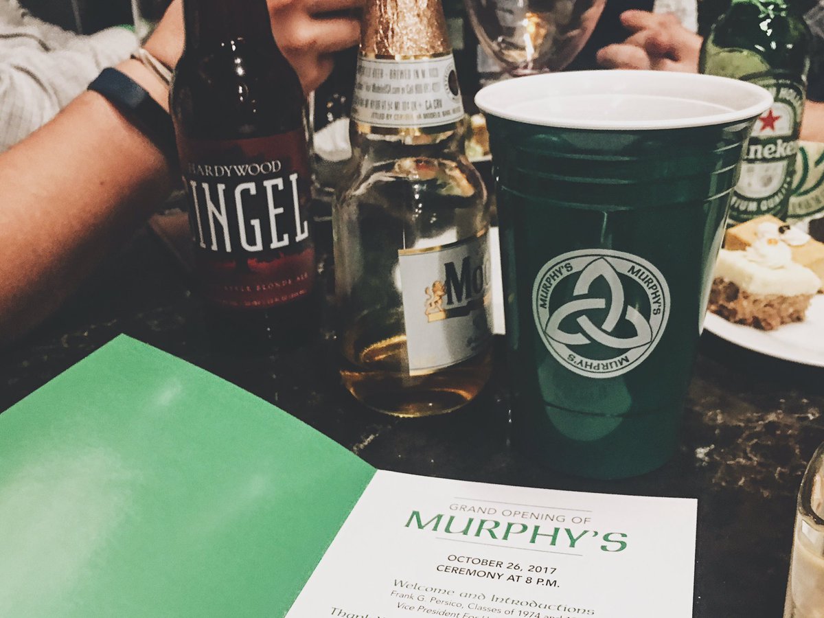 KatrinaMarie8's tweet photo. 10 years in the making... @CatholicUniv once again has a pub on campus! Us #CUA2012 "Murphys Donors" enjoyed the "grand opening" and can't wait to see our #CatholicU classmates at @DC_Distilling for our FIVE reunion on Saturday! ππΎ #CUthere #CardWknd17 π€β€οΈ https://t.co/55oL5L8tIV