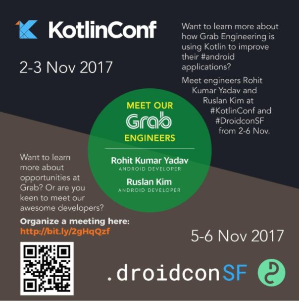 JaviCuesta's tweet photo. San Francisco: @GrabSG #Android developers are on their way to #KotlinConf and #droidconSF  Opportunities at Grab  https://t.co/T51eGaRTk8 https://t.co/SzNdV7I39D