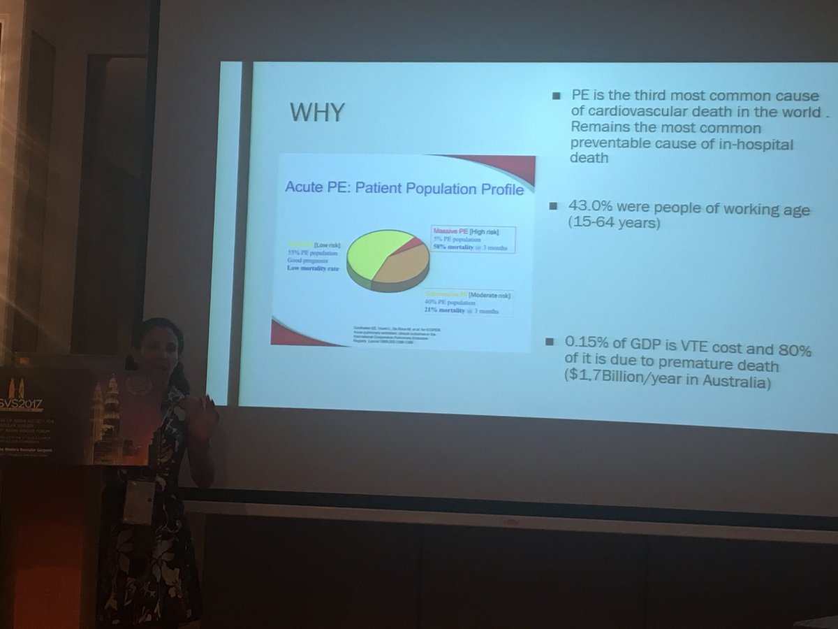 PeckyDeSilva's tweet photo. Laurencia Villalba giving a passionate talk on developing a VTE service! Iβm convinced. #ASVS2017 @anzsvs @RACSurgeons #ILookLikeASurgeon https://t.co/gWSsFugZWy