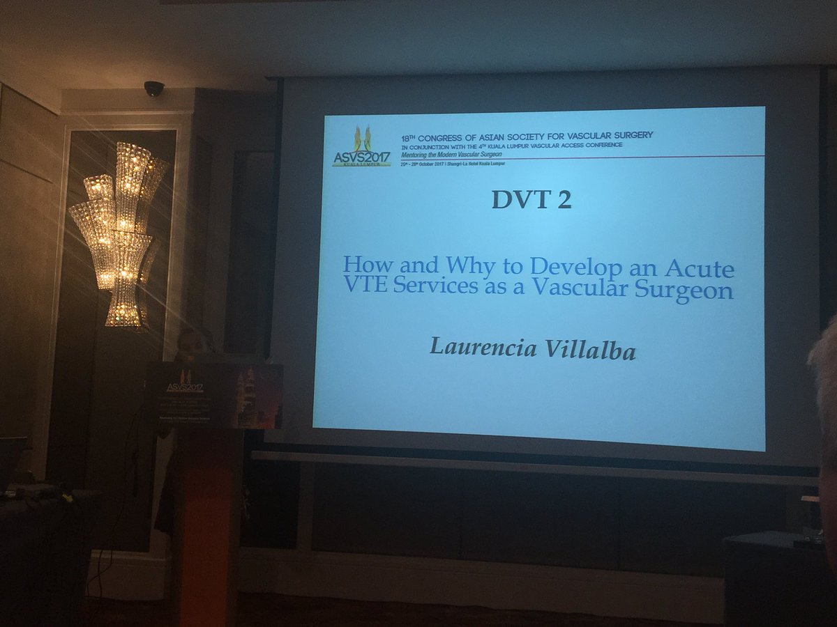 PeckyDeSilva's tweet photo. Laurencia Villalba giving a passionate talk on developing a VTE service! Iβm convinced. #ASVS2017 @anzsvs @RACSurgeons #ILookLikeASurgeon https://t.co/gWSsFugZWy