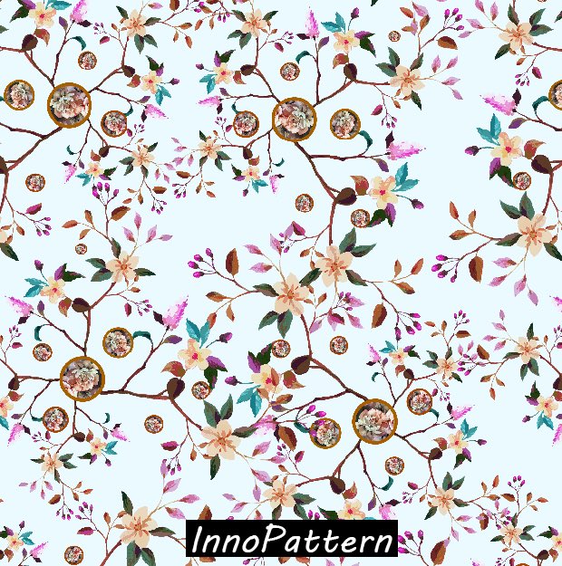 InnoPattern's tweet image. Brand new #pattern design: #Flower design🌸
The plum blossom in winter 
Like and share it. ❤️
#designers