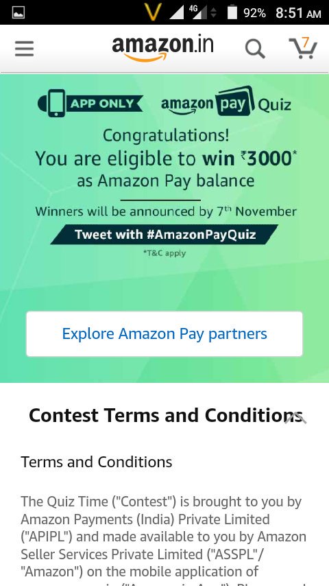 amit_hurmade's tweet image. #Amazonappquiz