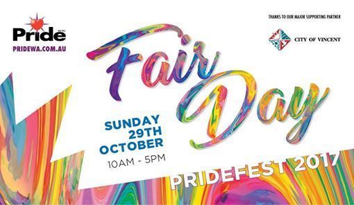 RelationshipsWA's tweet photo. Join us this Sunday at the 2017 @pridewa Fairday in Northbridge: https://t.co/ZPrp6bb2ol #PrideWA #Pridefest2017 #LGBTI @CityofVincent https://t.co/inbVmSovtJ
