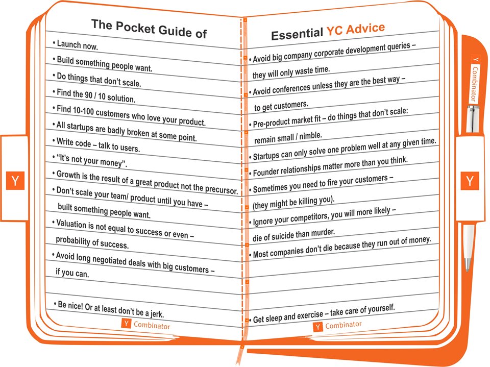 StartupSanatana's tweet photo. @ycombinator @gralston @mwseibel Pictorial Representation of "YC’s Essential #Startup Advice" -The Pocket Guide of Essential #YC #Advice for Easy Reference. 🙏👍📖#YCombinator https://t.co/S5mvKD05fe