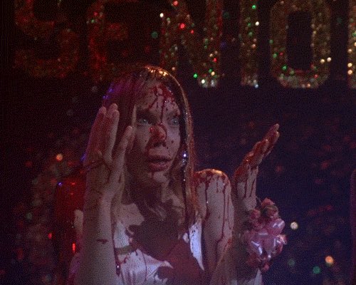 “Carrie” (THE ORIGINAL ONE) lmao this movie is why u shouldn’t bully people... cuz they might have telekinesis and kill yo ass