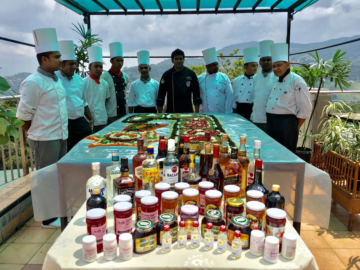 hoteltopazkandy's tweet photo. Hotel Topaz/Tourmaline started the festive season early. All hotel chefs &amp; some guests got together in the  mixing of Christmas Cakes. https://t.co/TI8GxUhAUs