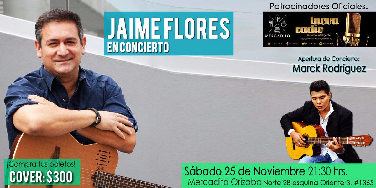 No te lo pierdas! #jaimeflores en concierto interpretando todos sus exitos con tres de copas te lo piensas perder!