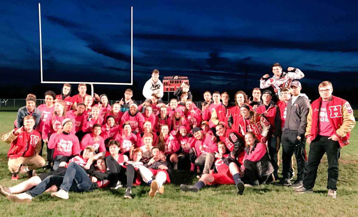 HuronChiefs2018's tweet photo. Homecoming may have hit us hard but Powderpuff definitely made up for it tonight! Congratulations Senior ladies and all the fellas involved! https://t.co/8vIYrVHyff