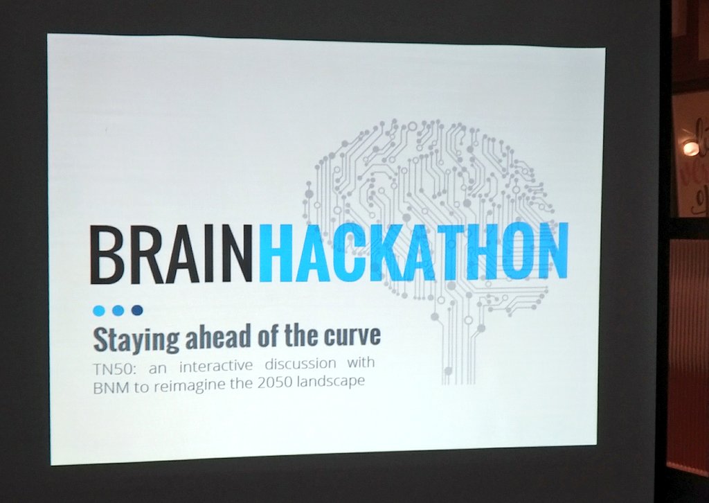 JohanMerican's tweet photo. #TN50 finance @BNM_official organises #brainhackathon on 2050 future of Finance among #fintech players eg #getcover #moneymatch #capitalbay https://t.co/mtoZRp2OMW
