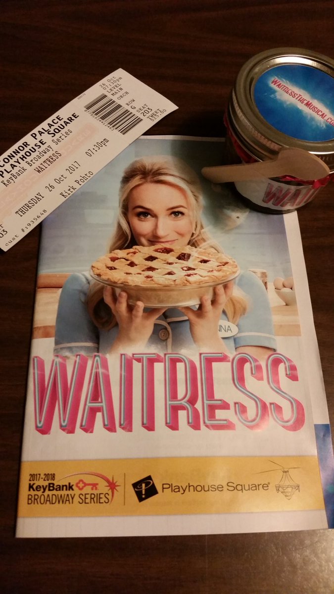KirkPohto's tweet photo. Hey @WaitressMusical, had an awesome time at the diner in Cleveland tonight. It truly fed my soul. #WaitressCLE https://t.co/tWS3qWgCNP