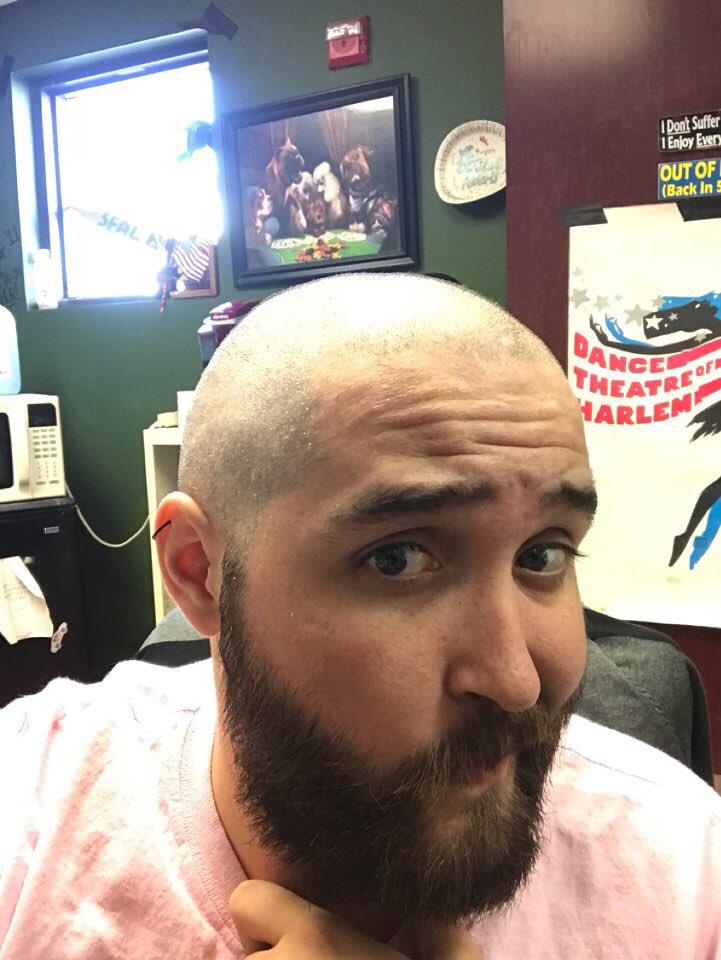 Oops, he did it again! Looks like BALD won! Thanks for participating in this year's haircut fundraiser. Let's see what he gets next year ✂️