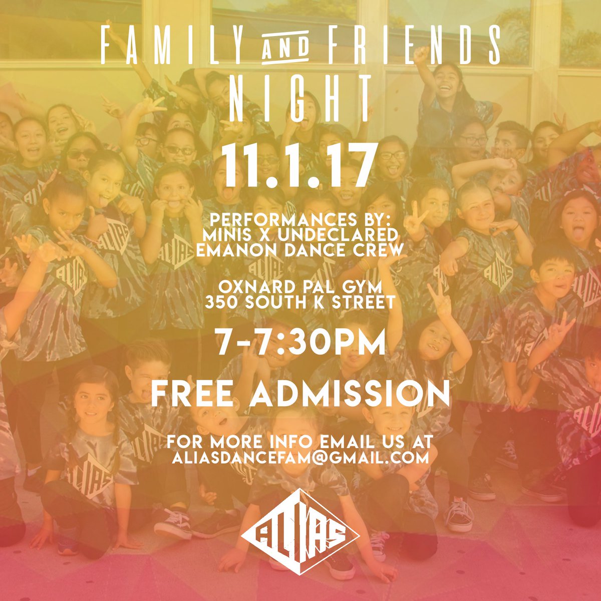 aliasdancefam's tweet photo. Come out to our very first Family and Friends Night of the season! https://t.co/D7EY9ZT65b