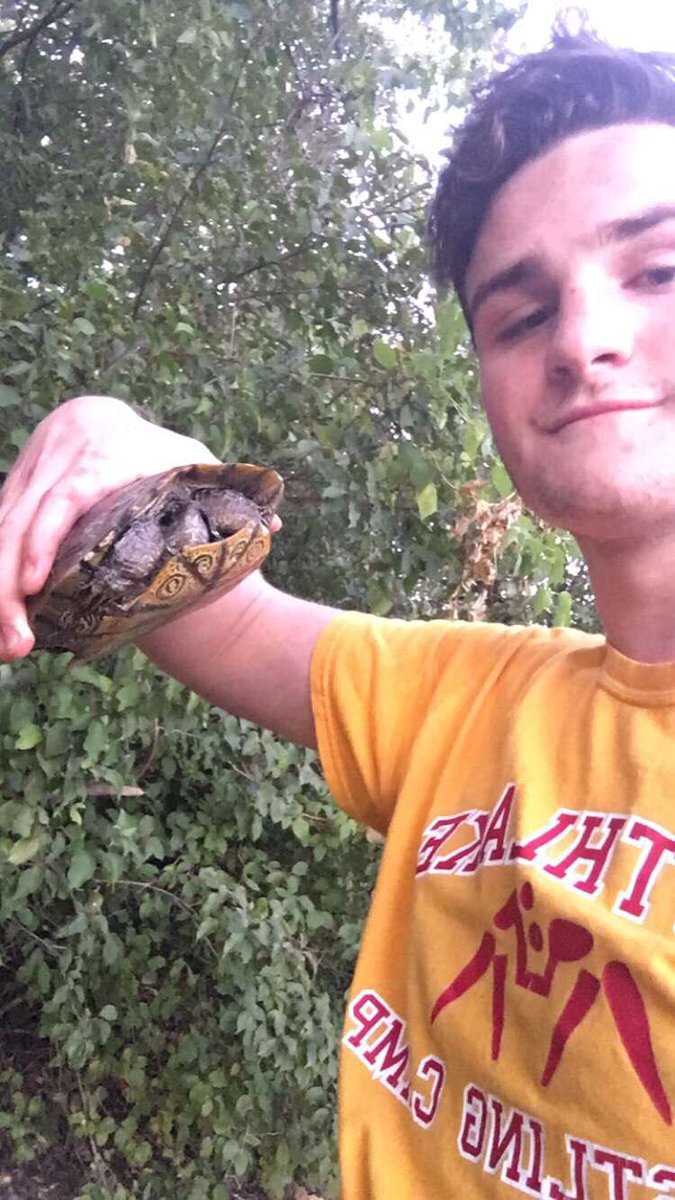 BlueBaffoonsMT's tweet photo. Welcome Logan! A newbie to the game under the wing of Cole! Side note arrest this man for for disrupting that turtles life!! https://t.co/dpEpDmtMLa