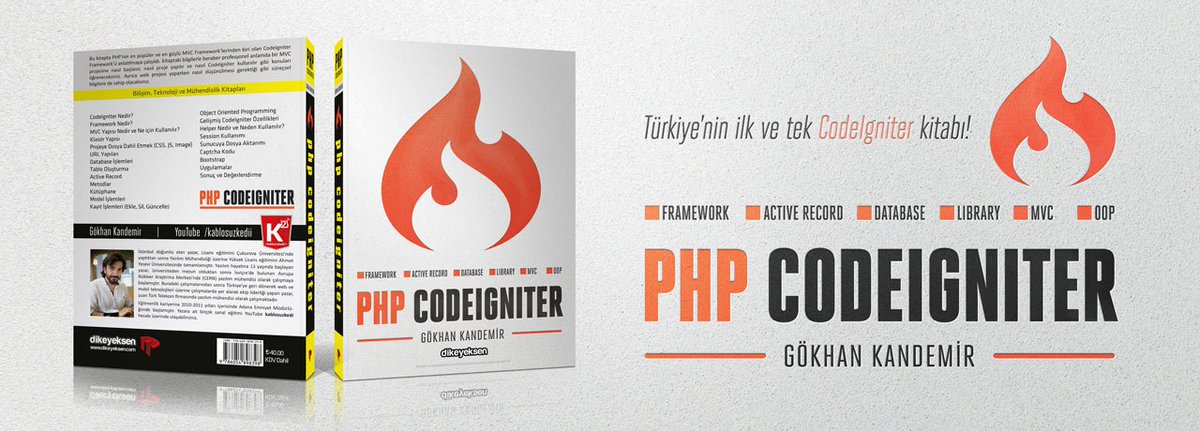dikeyeksen's tweet photo. Türkiye'nin ilk ve tek PHP CodeIgniter kitabı STOKLARDA!

#PHPCodeigniter #PHP #Kitap #Programlama #GökhanKandemir

https://t.co/YCdqPhYNAI https://t.co/B4zCTs9ye1