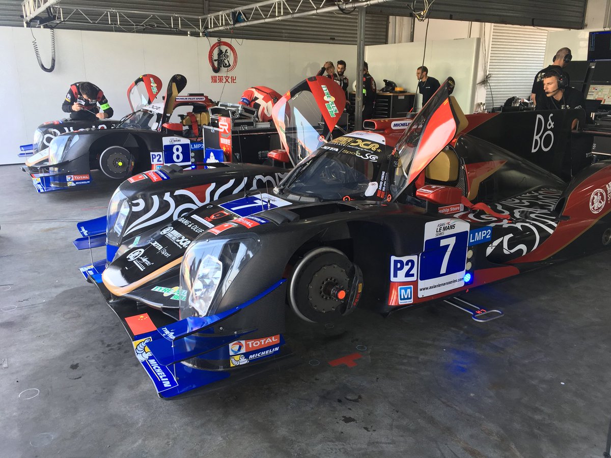 Oreca's tweet photo. Ready for first 2017-2018 #asianlms test in Zhuhai. #Oreca05 back on track with @DCRacing_Team x @JotaSport 😀 https://t.co/Q7lzPRJOL4
