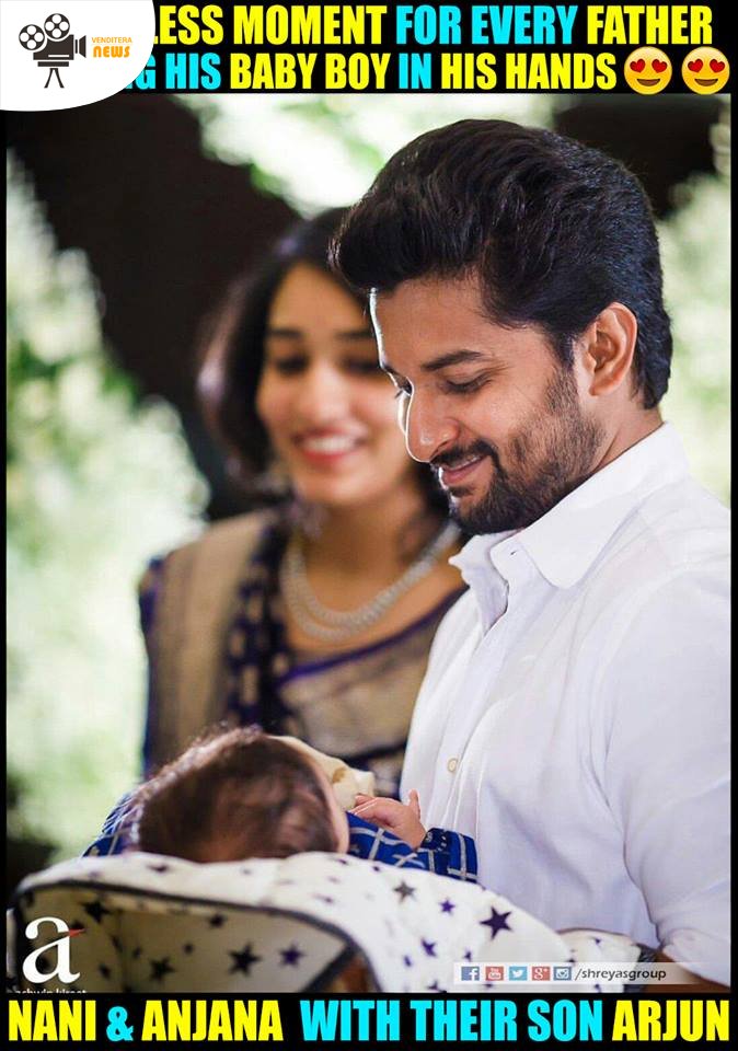 venditeranews's tweet photo. Priceless Moment ! Aww-dorable Pic 😍😍!!
#Nani #Anjana #Arjun #RelationshipGolas #Anniversary https://t.co/s9UaPx2u9f