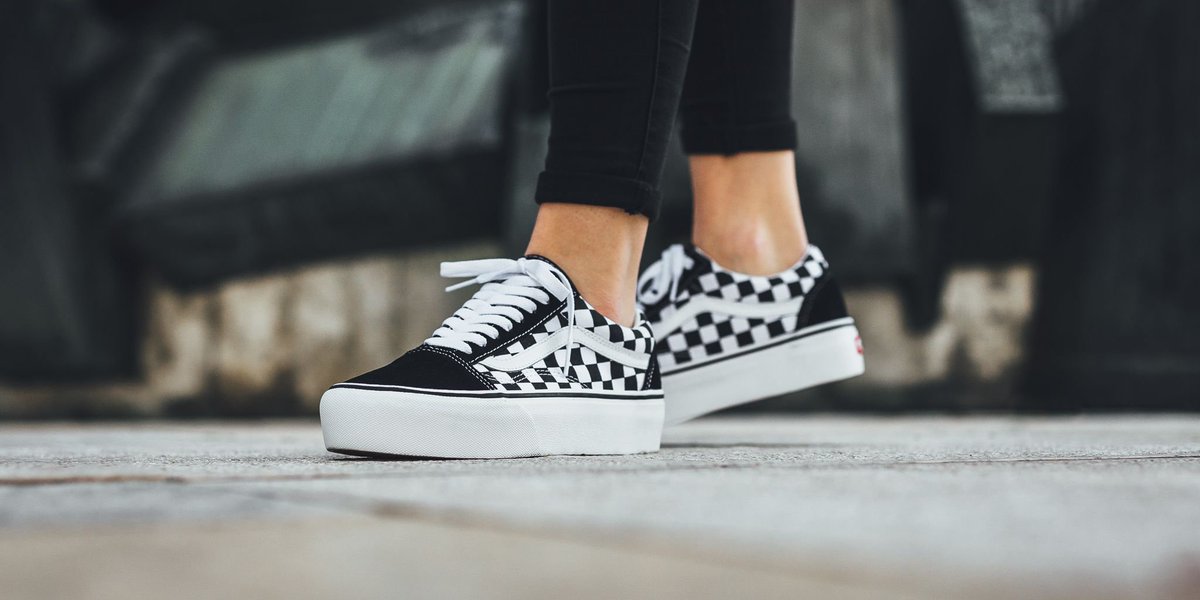 old skool platform checkerboard