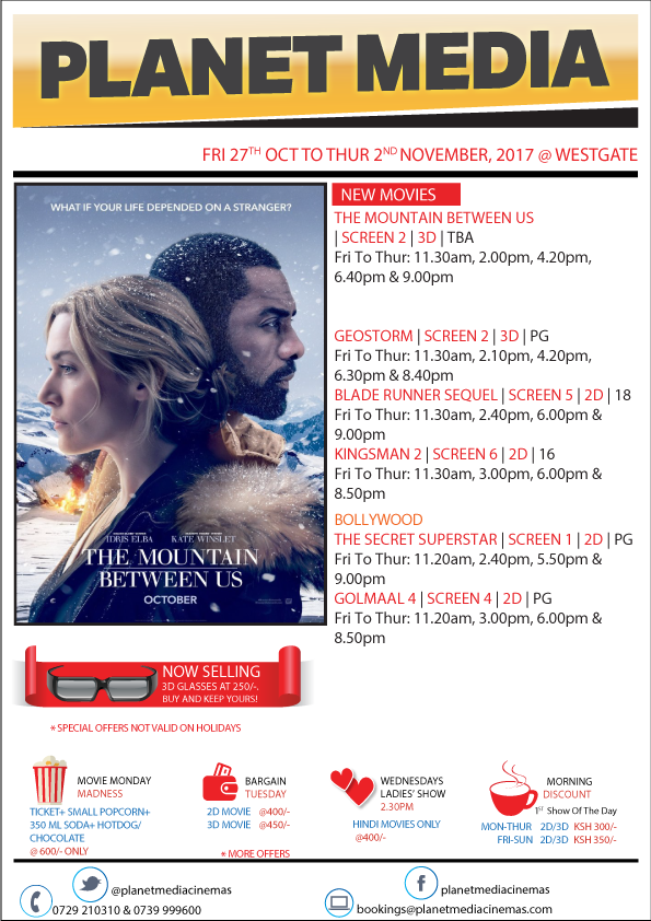 PlanetMediaCine's tweet photo. #Westgate #PlanetMediaCinemas 27th Oct to 2nd Nov 2017 Movie Schedule. https://t.co/UM7jsJSYxU