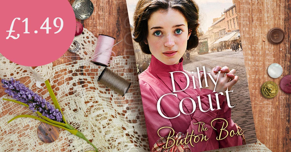 HarperCollinsUK's tweet photo. #TheButtonBox by Dilly Court is only £.149 - go on, treat yourself to this heartwarming read! #weekendreading https://t.co/PrQgrHSR1U https://t.co/L3cBbkeFy4