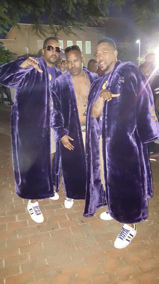 sheedyali's tweet photo. Dem robes tho' #ricflair #mayweather #spr95 #mupsiphi #tbt #ghoe #ncatsu #aggies #omega #1911 https://t.co/pO7cBApsRH