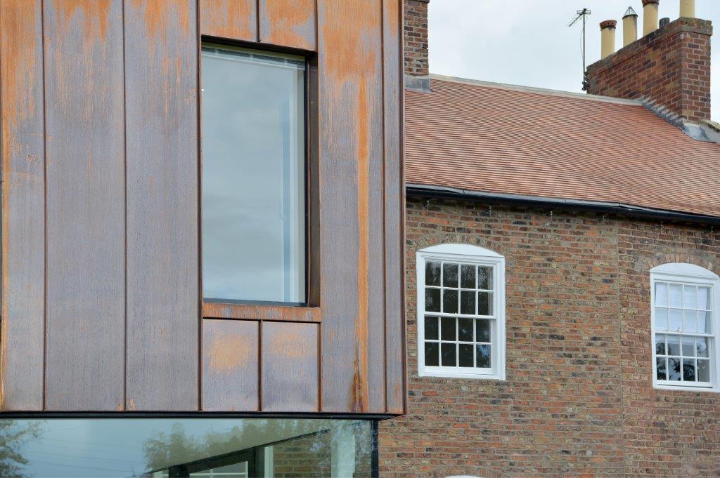 York_Builder's tweet photo. The copper extension at Brafferton really creating a modern twist to the Old Vicarage https://t.co/420RaYFbj1