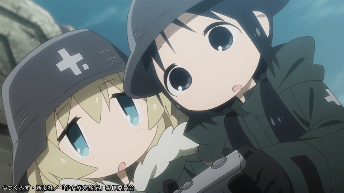Abemaアニメ アベアニ 地上波先行 新作アニメ 少女終末旅行 毎週金曜 夜10時より 新作アニメch にて最新話を配信 少女終末旅行 Girls Last Tour もし 世界が終わりを迎えたら あなたは 絶望と なかよくできますか 視聴 T Co
