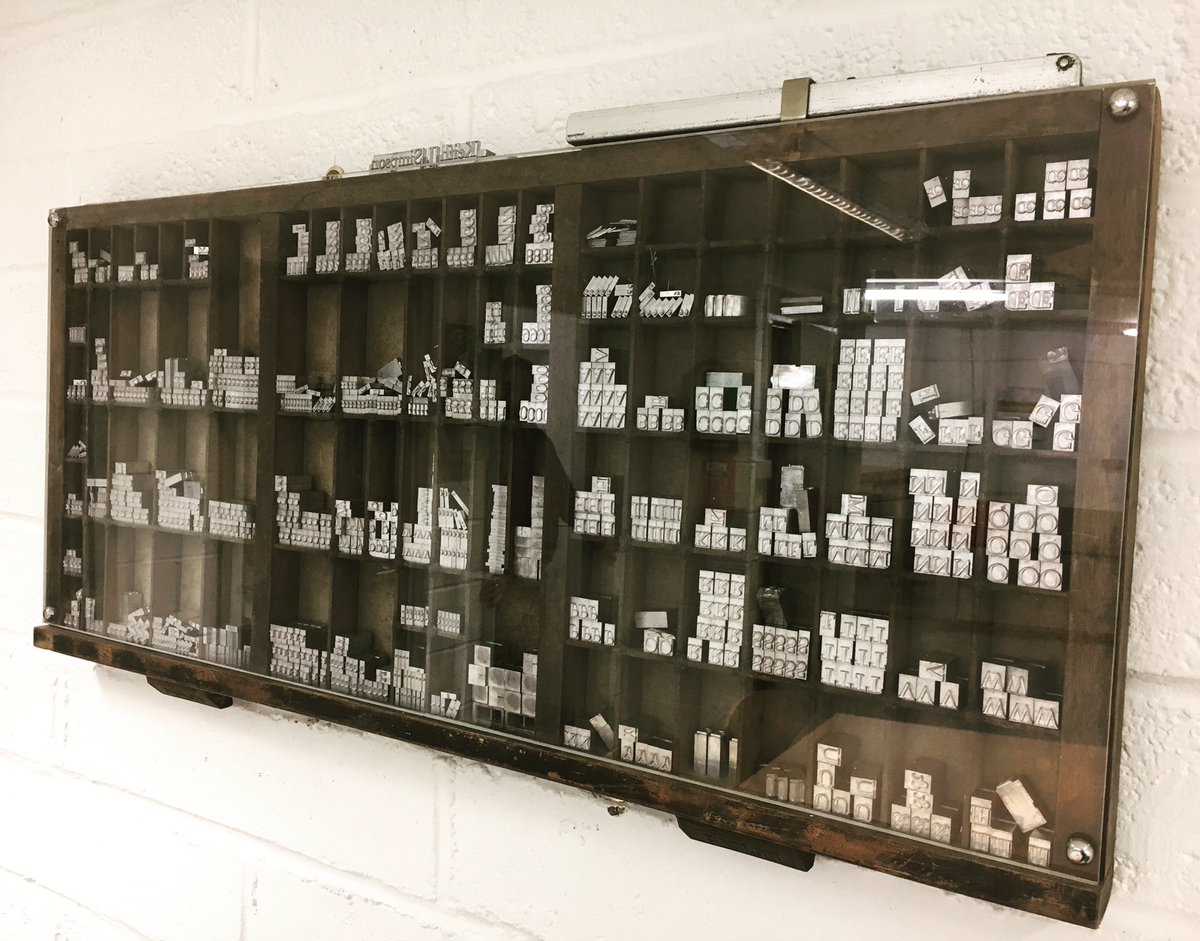 pagefastprint's tweet photo. Who likes our Type Case? Pride of place in the staff room #print #fontgeeks #type #caslon https://t.co/Kd7icgAXem
