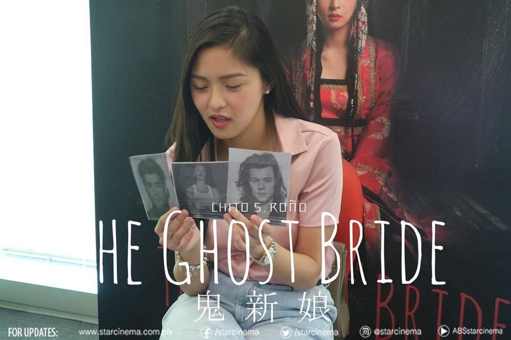 StarCinema's tweet photo. Final set of "marry, date or kill" game na super nahirapan si Kim pumili ☺️ #TheGhostBride #SCchatwithKim https://t.co/3um5zB1w5w