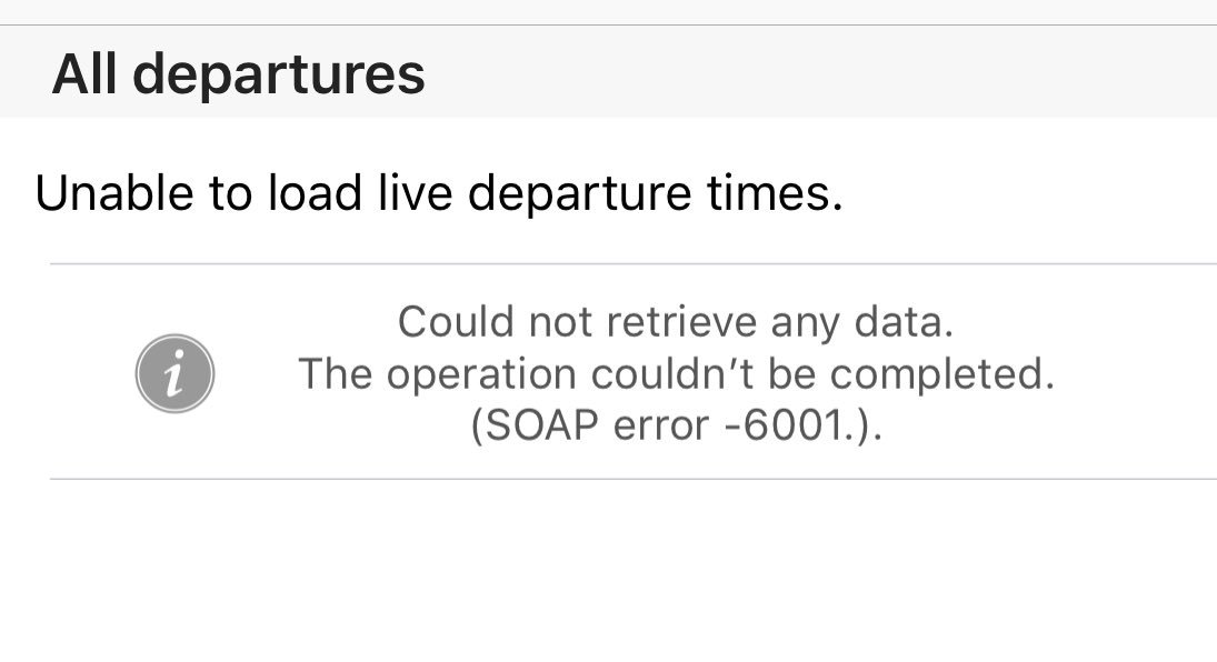 PremierSteve's tweet image. How useful is a SOAP error code to your average @nationalrailenq app user. #poorcoding