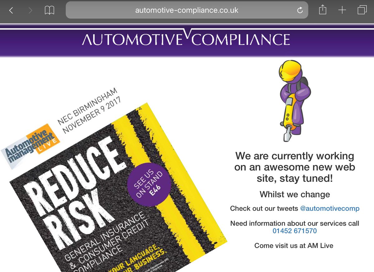 Our Web site is offline whilst we build an exciting new one ..... check back in just 10 Days #nopressure 😀