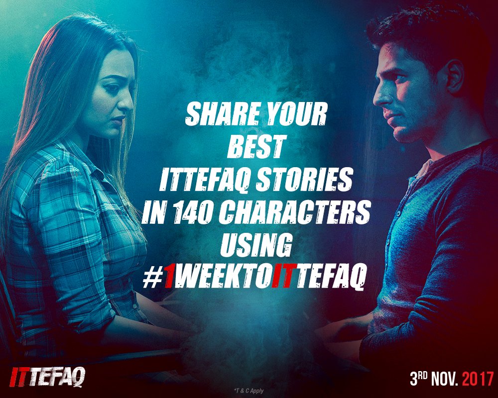 RedChilliesEnt's tweet image. Ittefaq = Unforgettable Coincidences!
Share your Ittefaq tales in 140 characters to win movie merchandise! #1WeekToIttefaq #contest