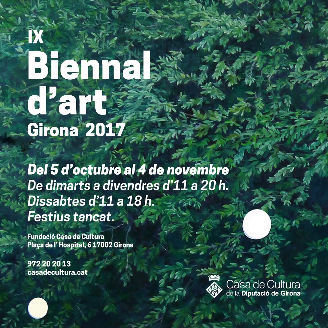 casadeculturagi's tweet photo. Últims dies per visitar la IX Biennal d'art de #Girona i 'Una mar infinita' de Pere de Prada. Consulta els horaris >https://t.co/v8ySbzM2QC https://t.co/gLvWjqRSRo