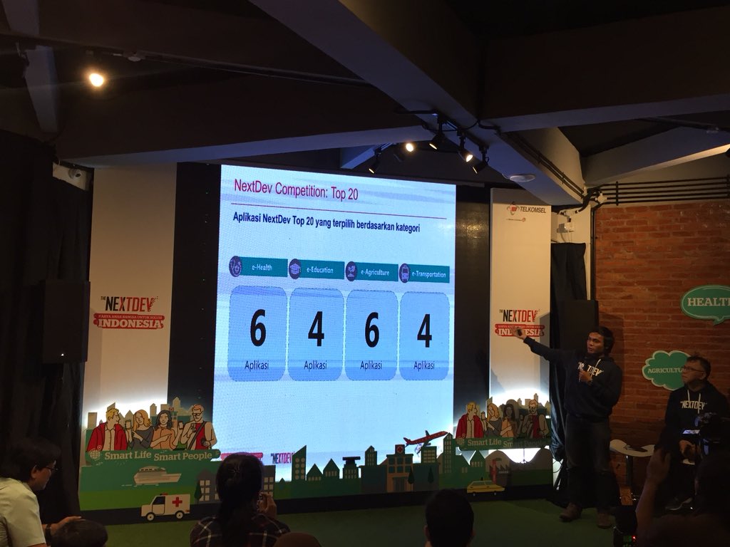 Telkomsel's tweet photo. Top 20 finalist #NextDevCompetition yang terpilih bedasarkan kategori. #NextDev2017 https://t.co/hNXRxmdjuo