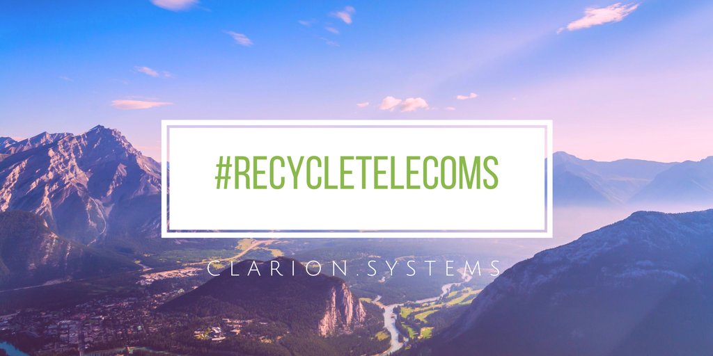 ClarionCCS's tweet photo. Partner with CCS today to help protect the planet while saving #money! https://t.co/zmcnRORjj6
#RecycleTelecoms #Refurbish #Hosted #Telecoms https://t.co/k2QQ7W1LtU