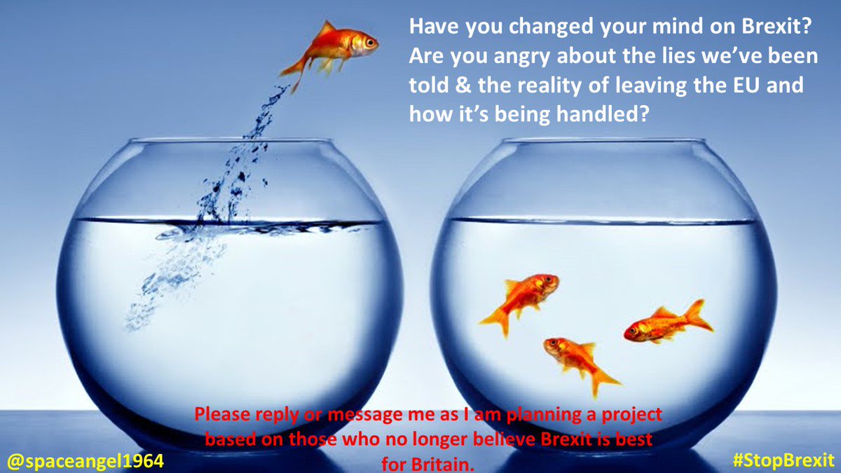 spaceangel1964's tweet photo. I am developing a new #StopBrexit project and am looking for those who have changed their mind on leaving the EU.
Please help with an RT 🆘🇬🇧 https://t.co/ImSKwcujmX