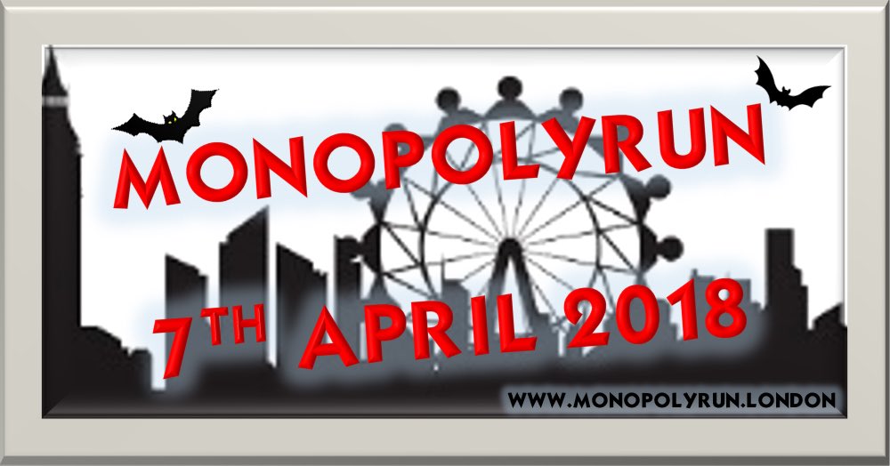 monopoly_run's tweet photo. Have an amazing Halloween! Bookings now open for the London Monopoly Run on 7th April 2018 #halloween #iscout #monopolyrun https://t.co/BnNBpqlrBj