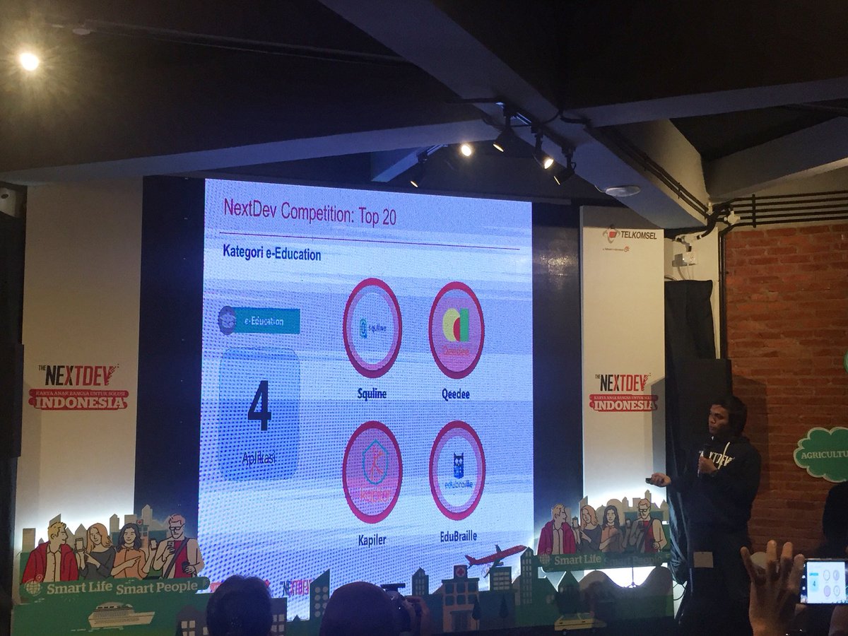 Telkomsel's tweet photo. Selamat kepada top 20 finalist #NextDevCompetition yang telah terpilih di #NextDev2017 . https://t.co/rULX8Ufycj