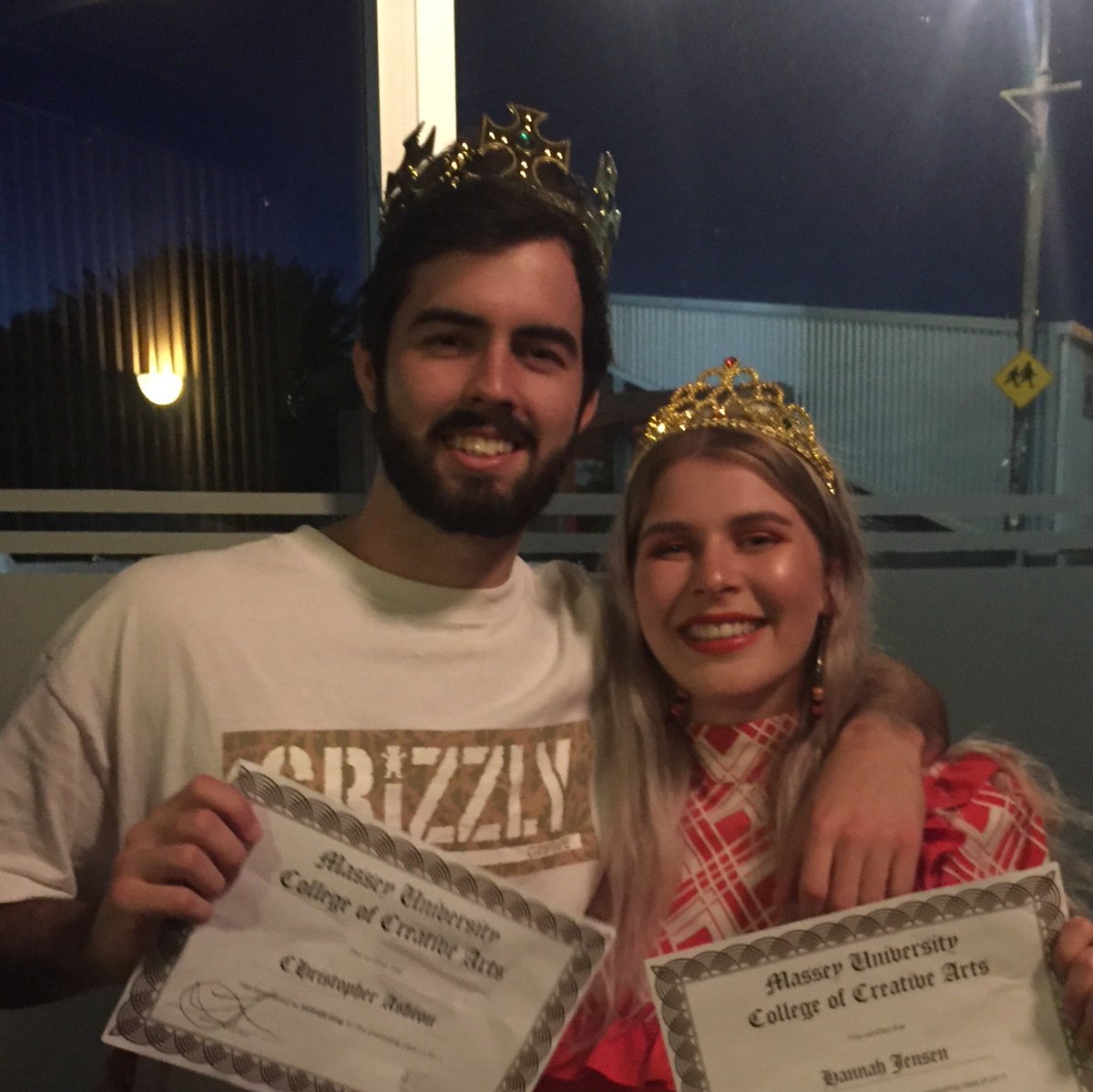 hannahrubyjen's tweet photo. VCD KING &amp; QUEEEN so honoured, we will probably have our last dance at some tacky club and then go home together #coca4 https://t.co/tB6B4nQFNv