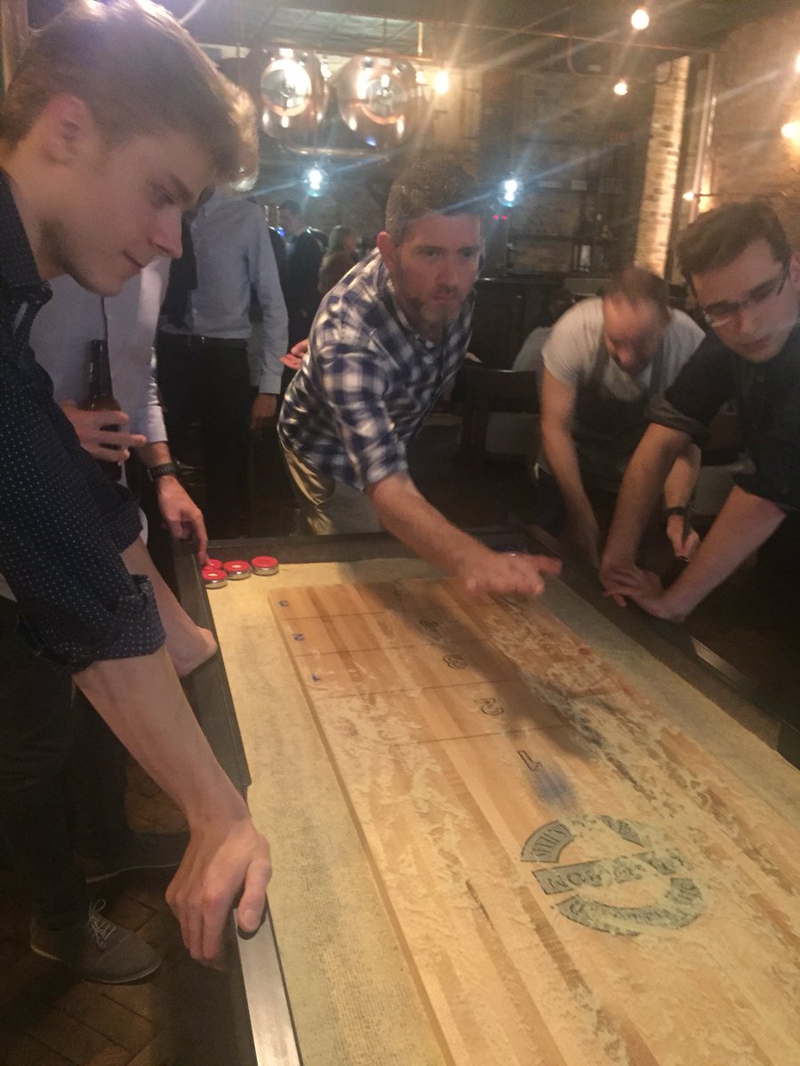 SophHarrisonUK's tweet photo. Sh*t got real at the Autumn Panaparty. #EveryBodysShuffling #SmashyWhoops #SeriousStuff #shuffleboard @panaseer_team https://t.co/qdQA9VfiRM