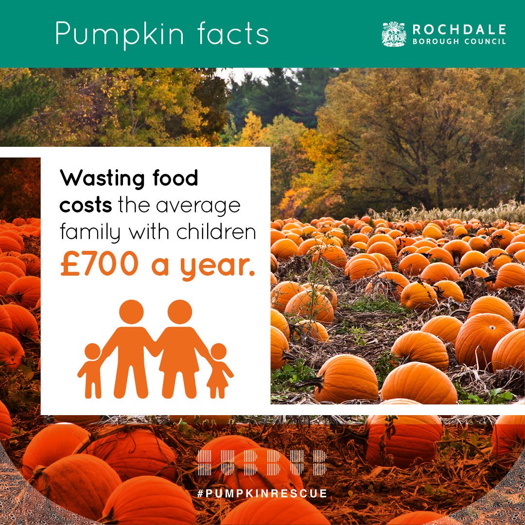 RochdaleCouncil's tweet photo. Our team are in Rochdale centre today from 11.30 with some delicious pumpkin soup #PumpkinRescue We've also got recipe cards &amp; caddy liners! https://t.co/Z4ON32AdWG