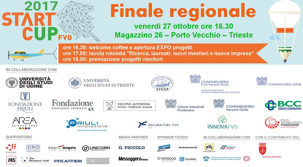CareerCenter_UD's tweet photo. #oggi a #trieste Finale regionale di @StartCupFvg 2017, promosso da diversi partner, tra i quali @uniud @UniTrieste @Sissaschool https://t.co/wY3h00BF4u