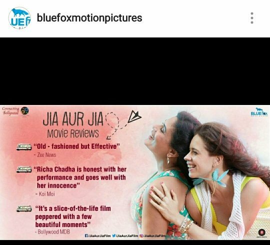 BlueFoxMP's tweet image. Jia aur Jia movie reviews😇👍

@JiaAurJiaFilm 
@RichaChadha 
@kalkikanmani 
@ArslanGoni 
@HowardRosemeyer