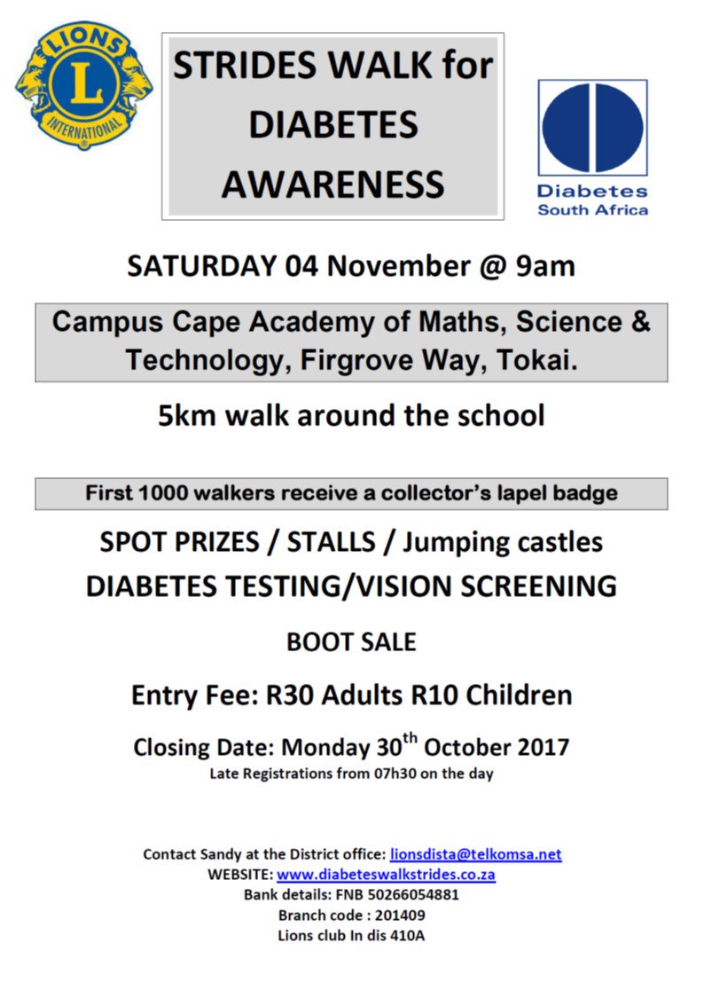 HeartFoundationSA (@saheartstroke) on Twitter photo No plans for the weekend? We have you covered! Walk for Diabetes Awareness on Saturday <a href="/DiabetesZA/">Diabetes SouthAfrica</a> <a href="/ncd_sa/">SA NCDs Alliance</a> <a href="/CapeTown/">á‘•á—©á‘E TOᗯᑎ</a> No plans for the weekend? We have you covered! Walk for Diabetes Awareness on Saturday <a href="/DiabetesZA/">Diabetes SouthAfrica</a> <a href="/ncd_sa/">SA NCDs Alliance</a> <a href="/CapeTown/">á‘•á—©á‘E TOᗯᑎ</a>