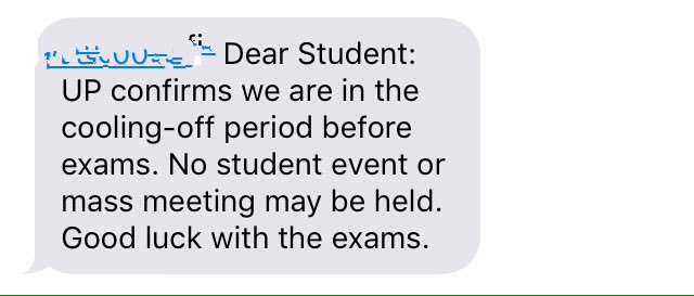 Mish_Sattar's tweet photo. UP is just pathetic. Instead of wasting money on SMS's like these they should rather pay off historically indebted students #FeesMustFall https://t.co/lqkdLYXMN2