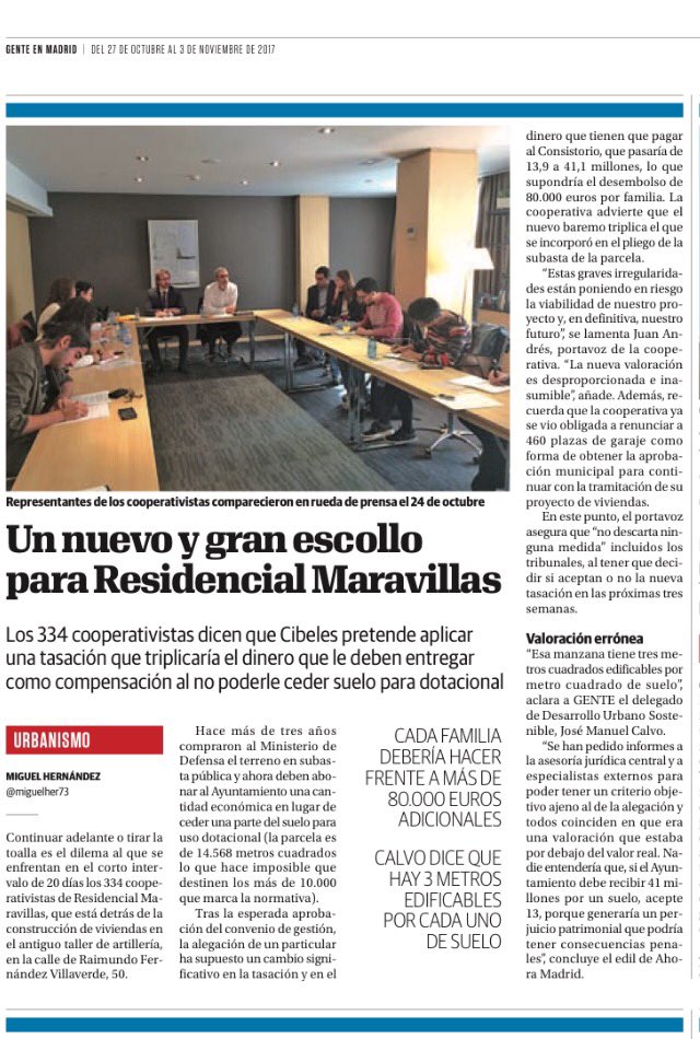 Res_Maravillas's tweet photo. En @gentedigital, un nuevo y gran escollo para nuestras #300familias. https://t.co/ofng8P6R2c