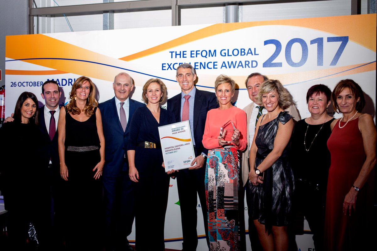 HUInfantaElena's tweet photo. ¡Estamos de enhorabuena! Hemos recibido el Premio Europeo @EFQM por “Añadir Valor para los Pacientes” https://t.co/sJpkutmFb0 #EFQMAward2017 https://t.co/GUcB9qZfFY